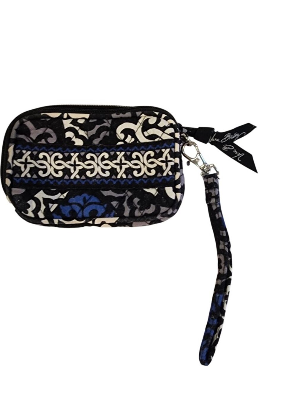 Vera Bradley Canterberry Colbalt wristlet make up